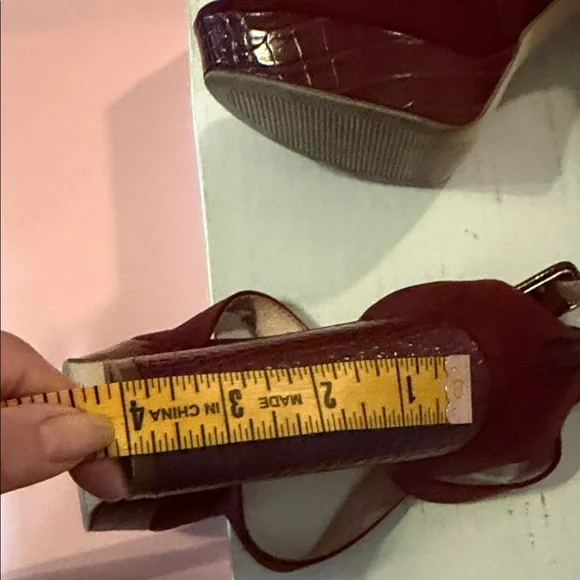 Limelight Elegant Burgundy Strappy Heels - Picture 9 of 10